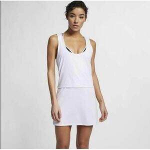 NWT Nike Sport Mesh Swim Cover-Up Dress White Womens Size Medium